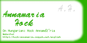 annamaria hock business card